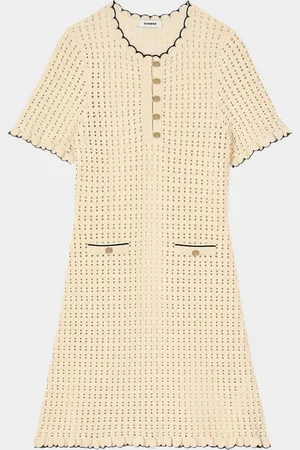 Sandro Dory Open-Knit Mini Dress
