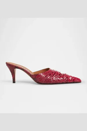 Alexander McQueen Ruched Python Mule Pumps