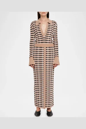 Joseph Striped Straight Knit Maxi Skirt