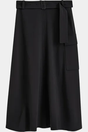 Joseph Pernette Belted A-Line Midi Skirt