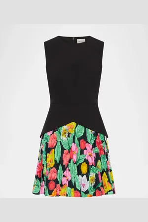 Milly Haddy Tulip Rosette Pleated Mini Dress
