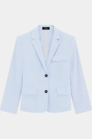 THEORY Shrunken Crunch Linen Jacket