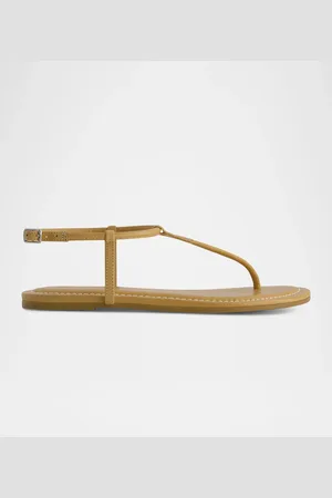 Bernardo Hercu Leather Ankle-Strap Flat Sandals