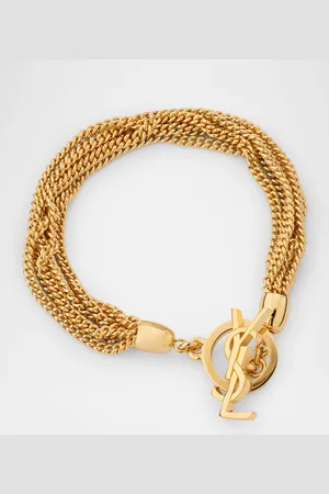 Saint Laurent YSL Multi-Chain T-Bar Bracelet