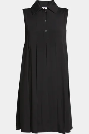 Loewe Pleated Polo Mini Shirt Dress