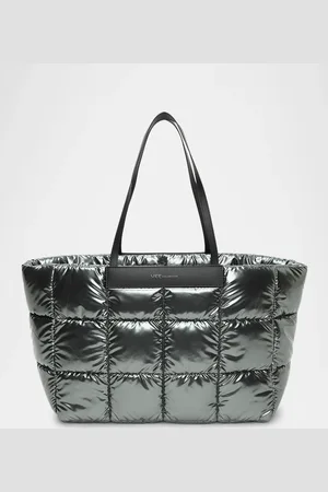 VeeCollective Porter Marche Quilted Shiny Nylon Tote Bag