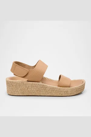 Pedro Garcia Lacey Two Band Flatform Leather Sandals
