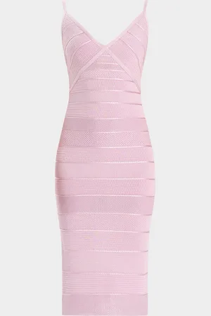 Hervé Léger Rowan Sleeveless Bandage Midi Dress