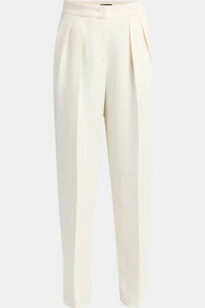 Giorgio Armani Pleated Cady Straight-Leg Tuxedo Trousers