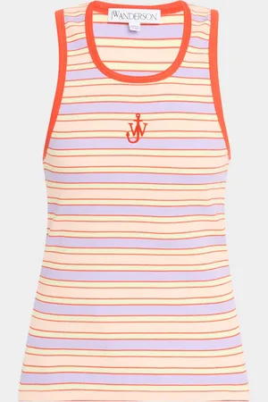 J.W.Anderson Striped Contrast-Trim Anchor Tank Top