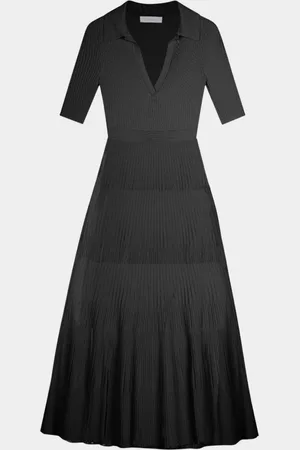 Simkhai Pati Short-Sleeve Polo Midi Dress