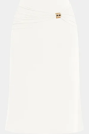 Hervé Léger Valentina Drape Midi Skirt