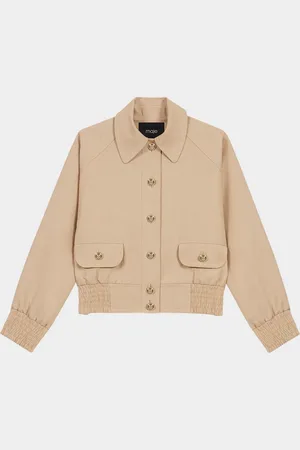 Maje Cropped Bomber Jacket