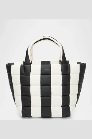 VeeCollective Porter Medium Padded Marshmallow Stripe Tote Bag