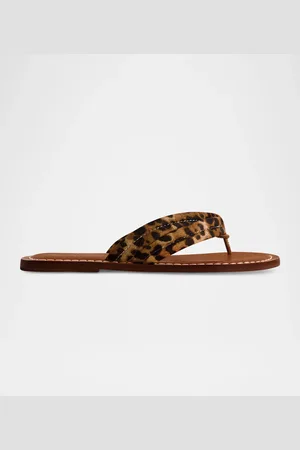 Bernardo Miami Leopard Flat Thong Sandals