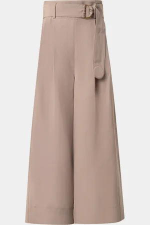 AKRIS Fiorella Belted Wide-Leg Culotte Pants