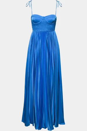 Hutch Ayla Pleated Sweetheart Satin Gown