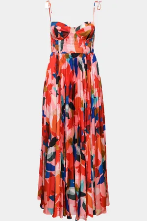 Hutch Ayla Pleated Sweetheart Satin Gown