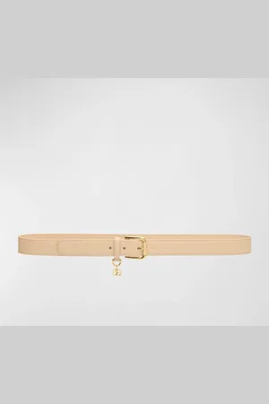 Dolce & Gabbana DG Charm Smooth Leather & Brass Belt