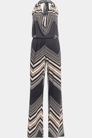 Ramy Brook Stephanie Chevron Halter Jumpsuit