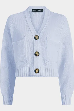 Proenza Schouler Sofia Cropped Cotton Knit Cardigan