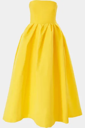 Carolina Herrera Strapless Fit-&-Flare Midi Dress