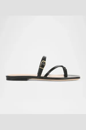 VERONICA BEARD Marthe Crisscross Buckle Flat Slide Sandals