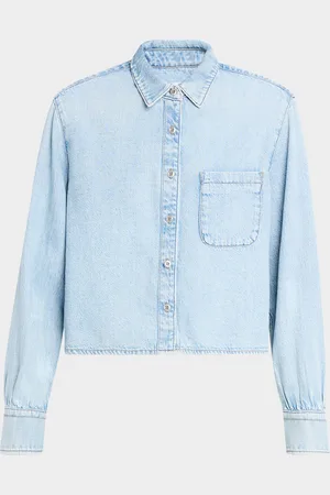 RAG&BONE Maxine Ultra Featherweight Cropped Shirt