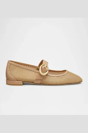 Stuart Weitzman Arabella Net Mary Jane Ballerina Flats
