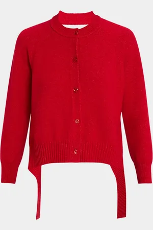 Simone Rocha Backless Long Sleeve Wool Cardigan