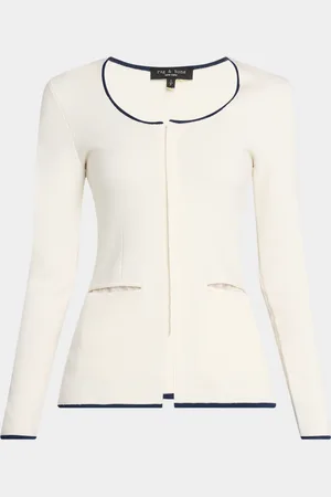 RAG&BONE Ella Long-Sleeve Zip-Front Top