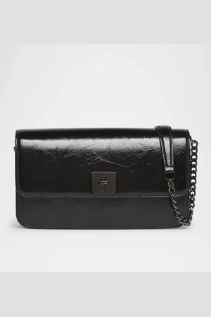 Golden Goose Gioia Shiny Wavy Leather Shoulder Bag