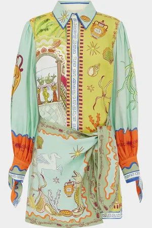 ALÉMAIS Surrealist Summer Mini Shirtdress