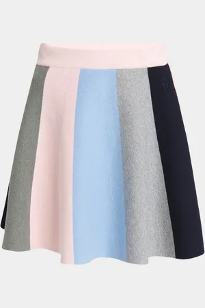 J.W.Anderson Scarf Paneled Cashmere Knit Mini Skirt
