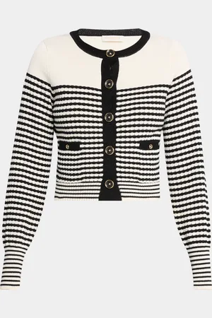 Ramy Brook Bea Textured Stripe Cardigan