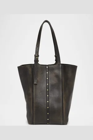 Golden Goose 24/7 North-South Distressed Leather Shoulder Bag