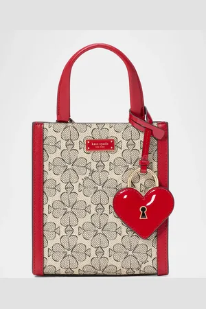 Kate Spade Manhattan mini heart spade flower canvas tote bag
