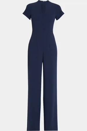 Black Halo Patel Seamed Straight-Leg Jumpsuit
