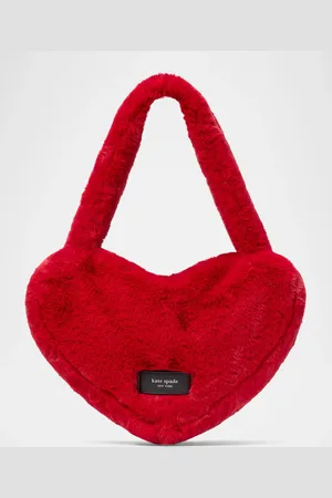 Kate Spade Luver heart faux fur tote bag