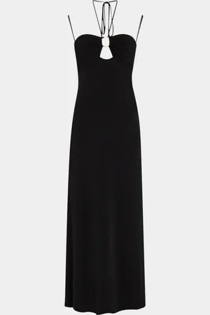 JOVANI Cutout Sweetheart Halter Maxi Dress