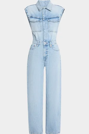 Pistola The Ace Barrel Leg Denim Jumpsuit
