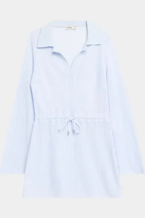 Simkhai Tammie Long-Sleeve Mini Dress