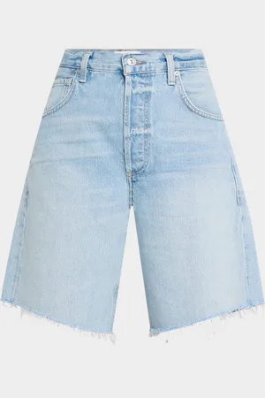 Citizens of Humanity Ayla Frayed Long Denim Shorts