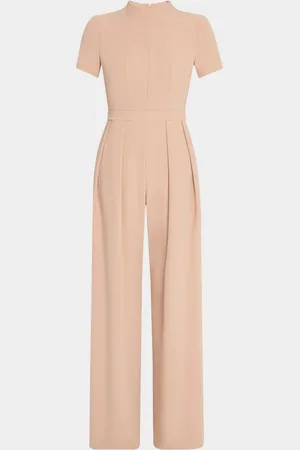 Black Halo Mayra Pleated Open-Back Jumpsuit