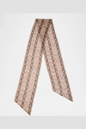 Saint Laurent Snake-Print Silk Scarf