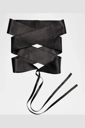 The Row Wide Leather Wrap Belt