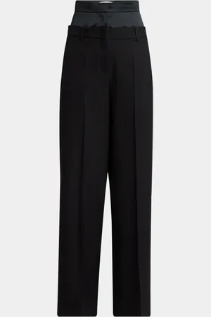 Erdem Double Waistband Wide-Leg Trousers