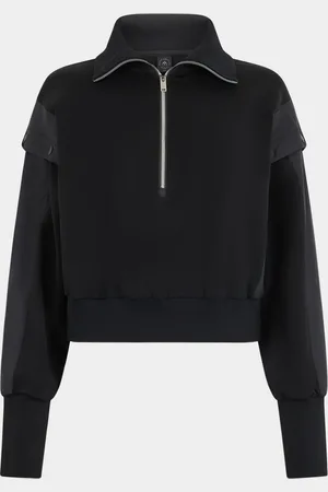 Moose Knuckles Mixed-Media Half-Zip Sweatshirt