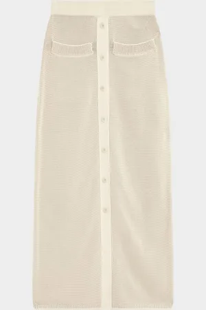 Joseph Striped Cotton Knit Maxi Skirt