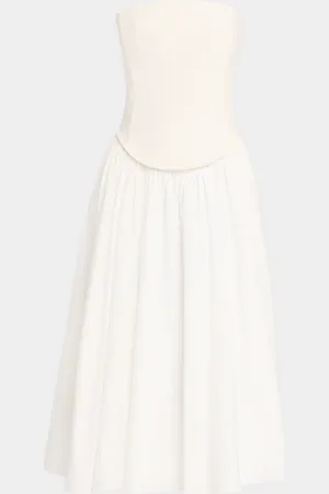 Toccin Melody Corset Combo Midi Dress